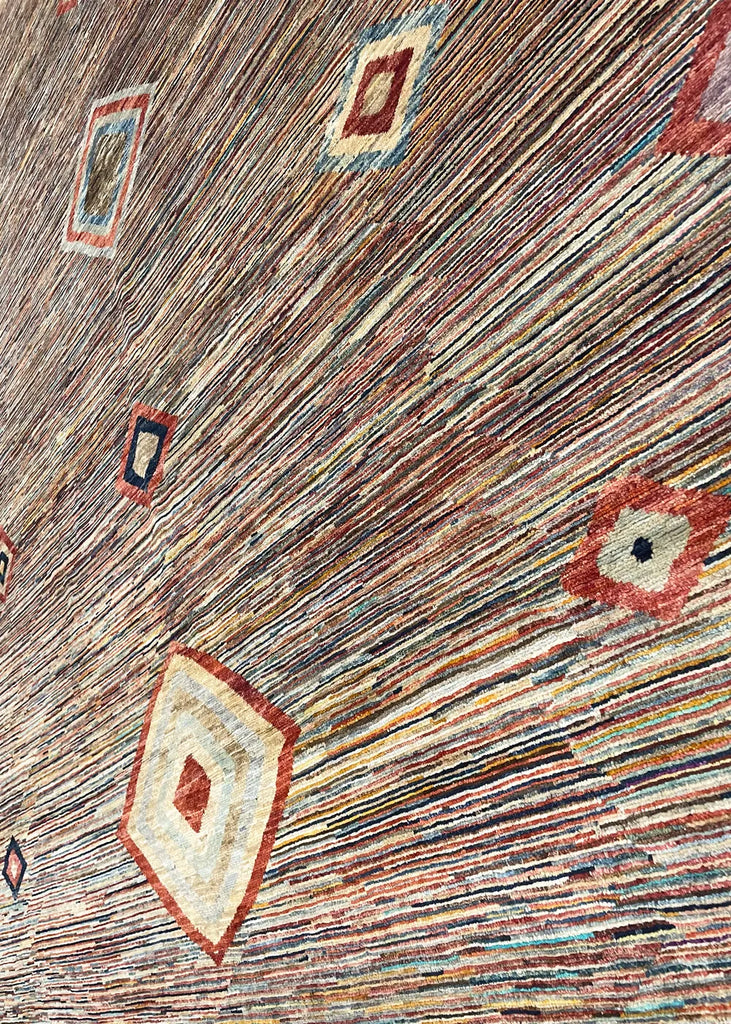 8'8"x11'7" Gabbeh Hand Knotted