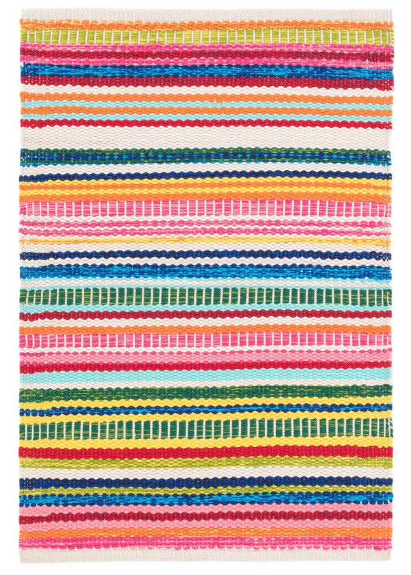 8x10 Bright Stripe (s) Hand Woven