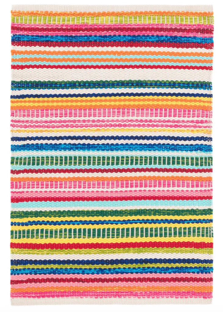8x10 Bright Stripe (s) Hand Woven