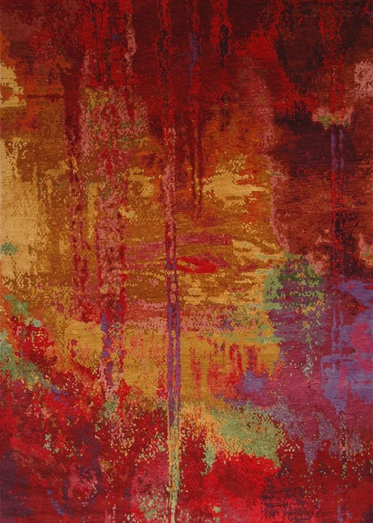 8x10 Dharma Red (s) Hand Knotted