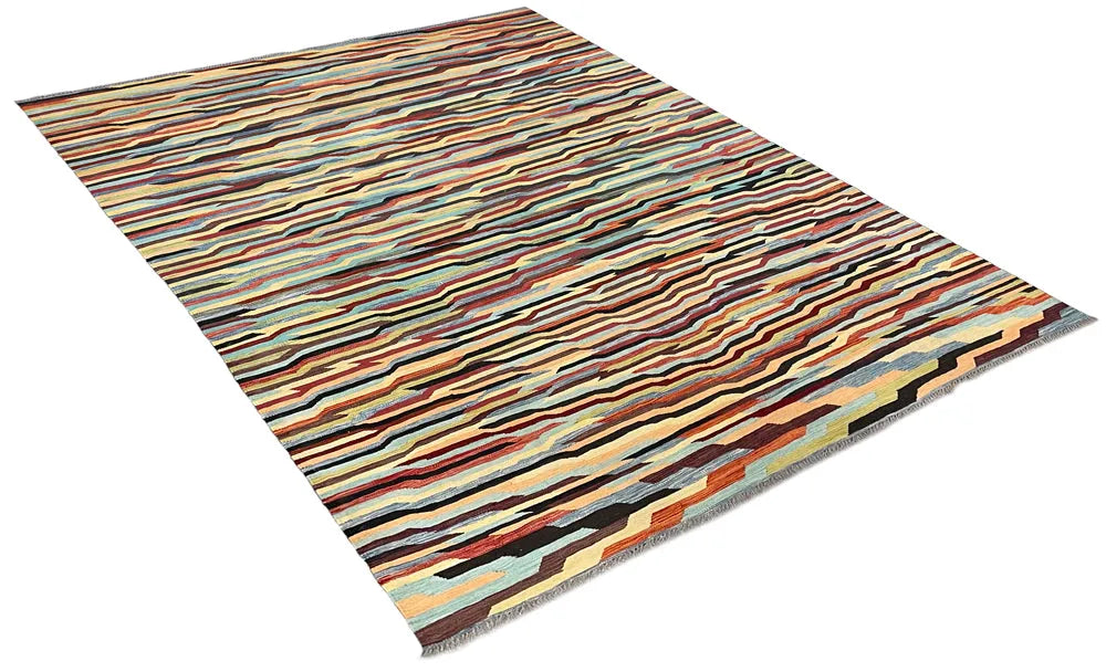 8'x9'10" Kilim Hand Knotted