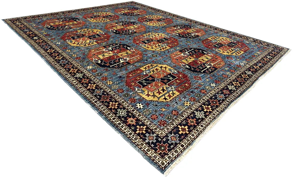 8'x9'8" Ersari Turkmen Hand Knotted