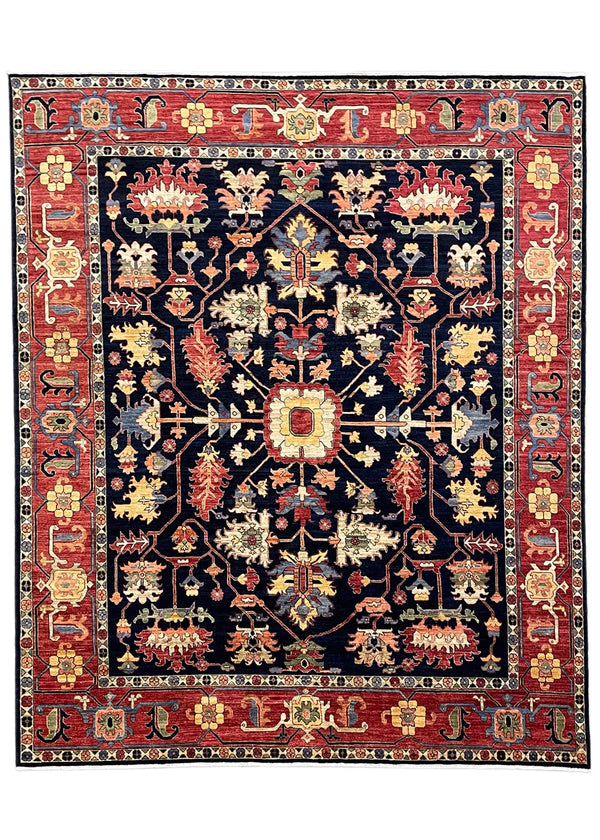 8'x9'9" Heriz Hand Knotted