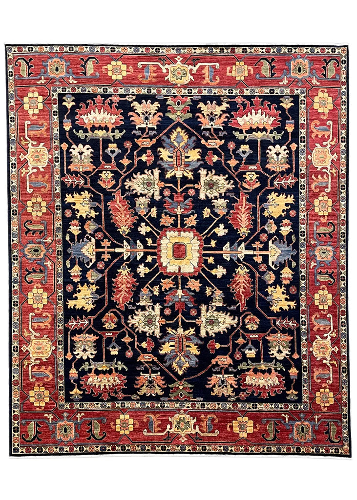 8'x9'9" Heriz Hand Knotted