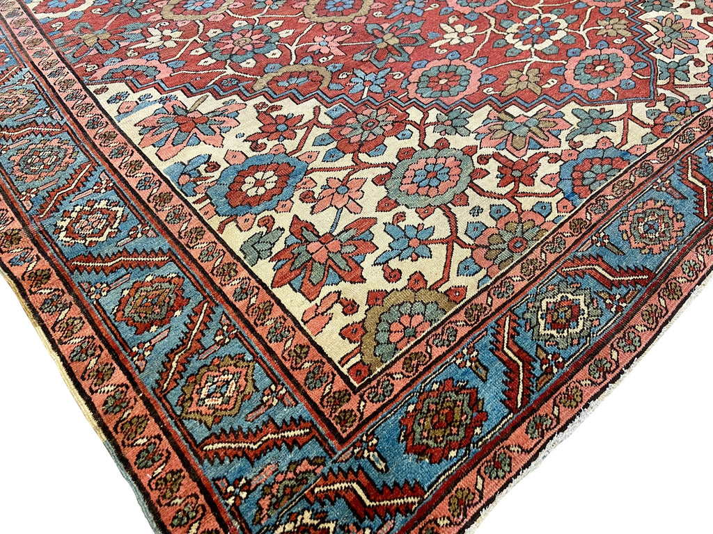 9'10"x14'8" Heriz/ Bakshiesh Hand Knotted