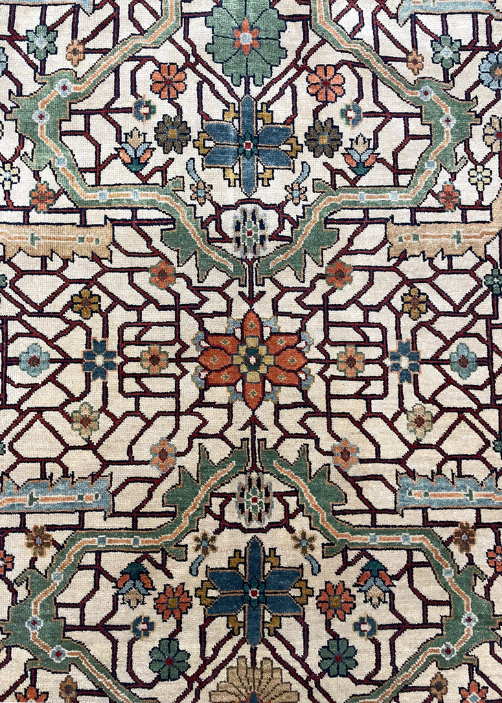9'11"x14'2" Arabesque Hand Knotted