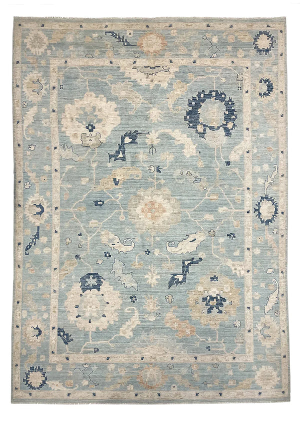 9'11"x14'2" Oushak Hand Knotted