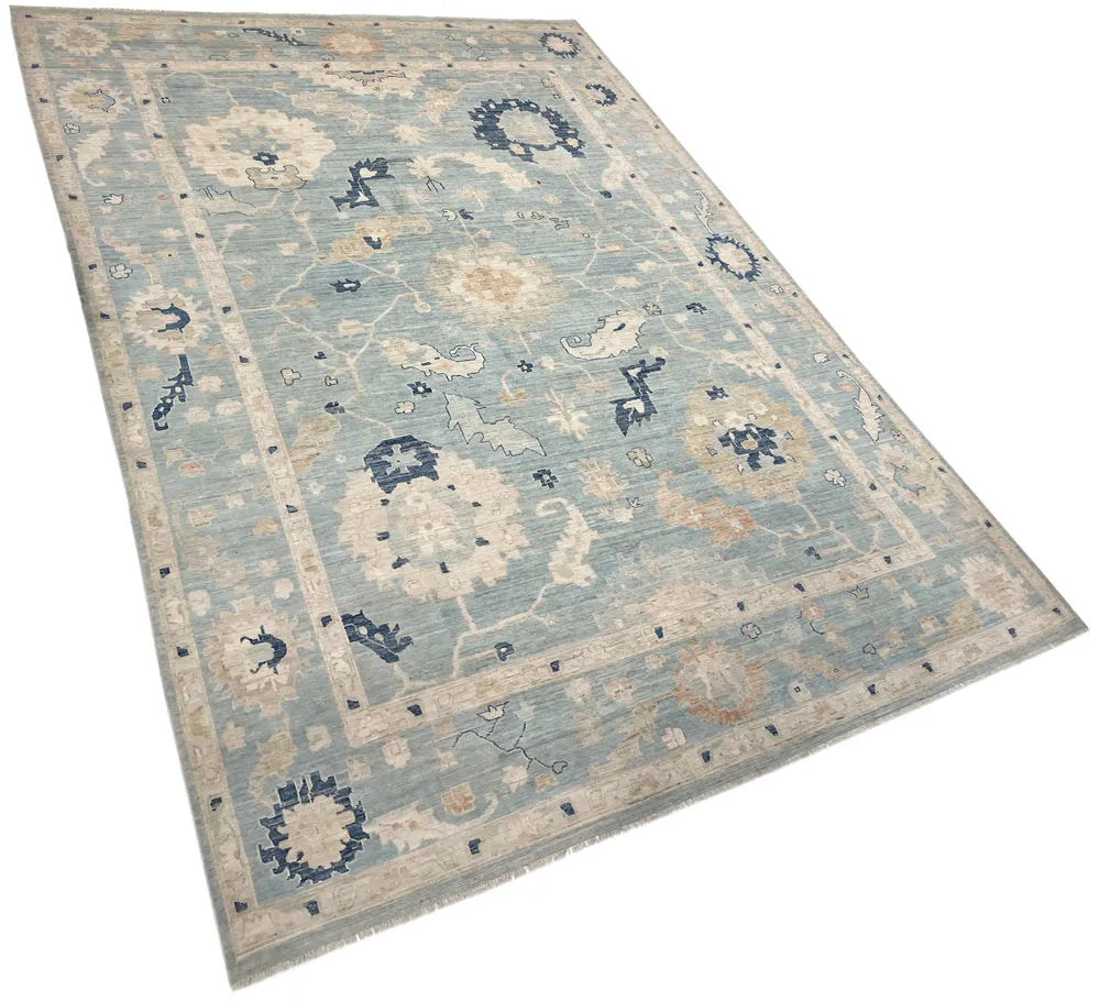 9'11"x14'2" Oushak Hand Knotted