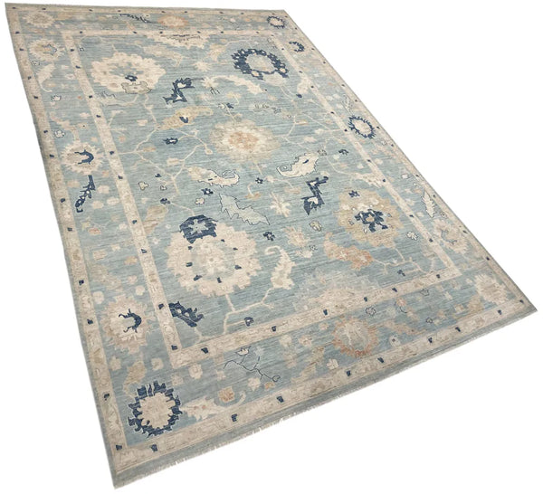 9'11"x14'2" Oushak Hand Knotted