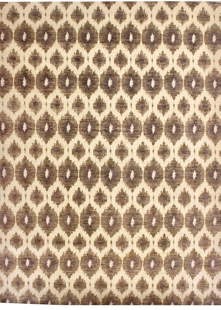 9'1x11'11 Ikat (s) Hand Knotted