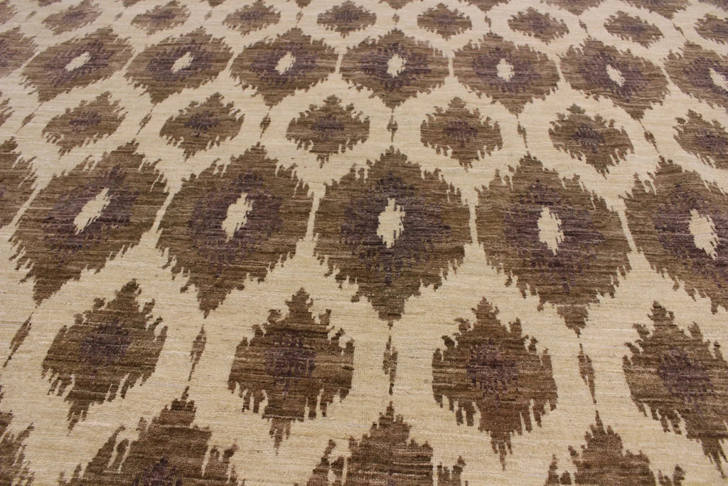 9'1x11'11 Ikat (s) Hand Knotted