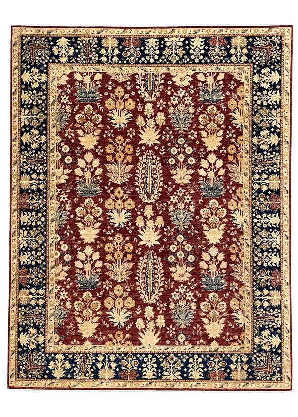9'1"x11'11" Mughul Hand Knotted