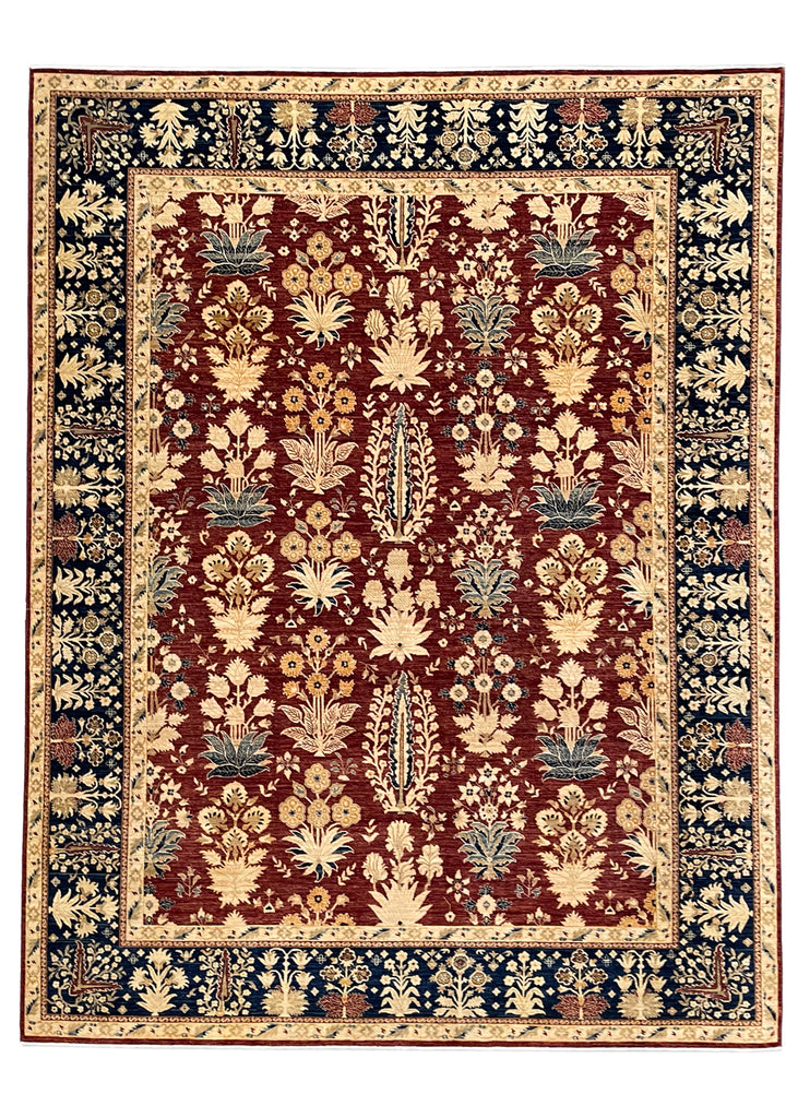 9'1"x11'11" Mughul Hand Knotted