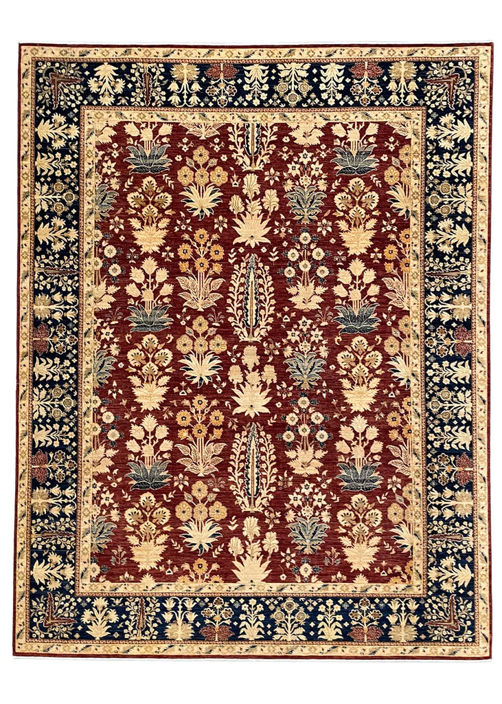 9'1"x11'11" Mughul Hand Knotted