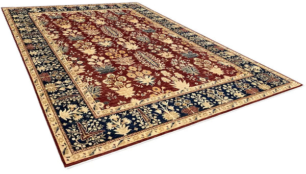 9'1"x11'11" Mughul Hand Knotted