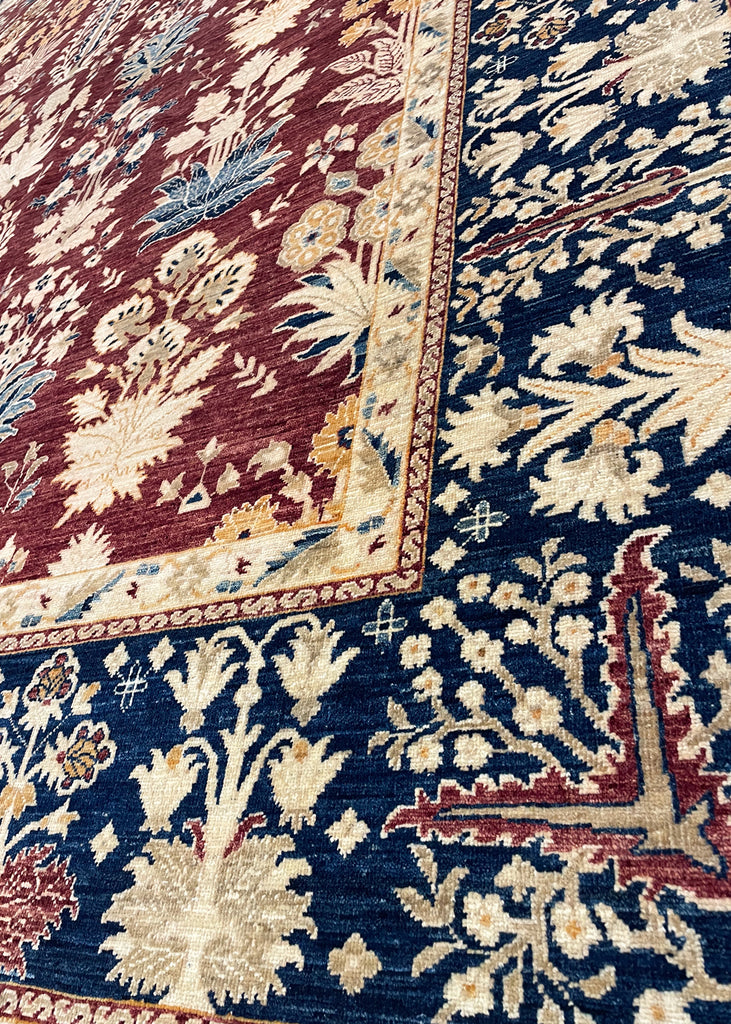 9'1"x11'11" Mughul Hand Knotted