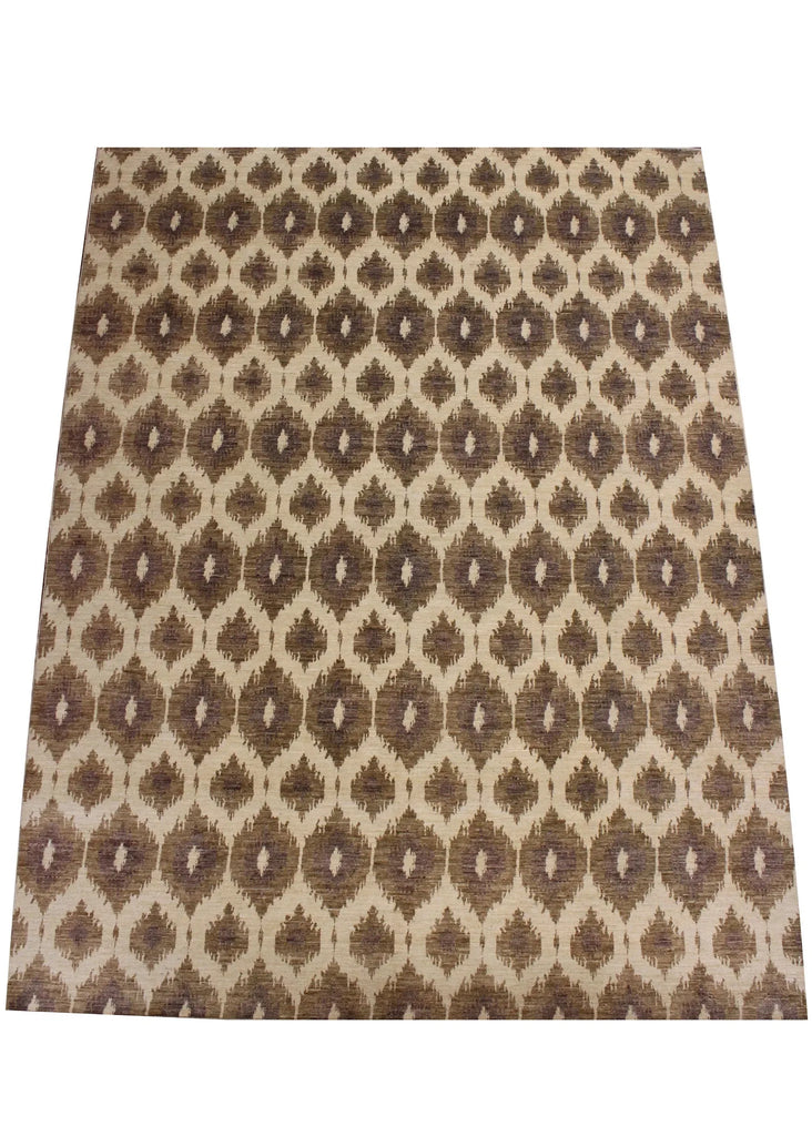 9'1"x11'11" Tabriz Ikat Hand Knotted