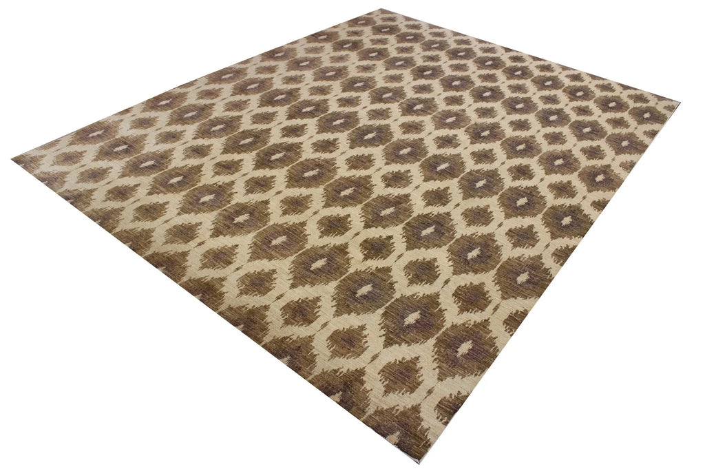 9'1"x11'11" Tabriz Ikat Hand Knotted