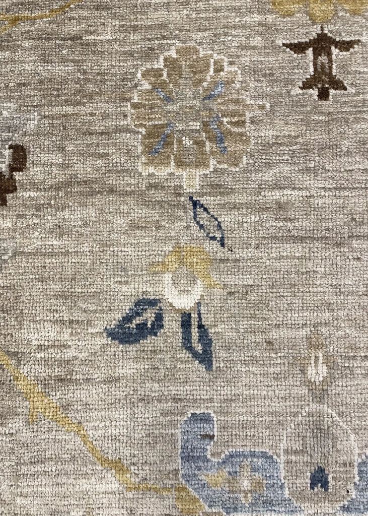 9'1"x11'7" Oushak Hand Knotted