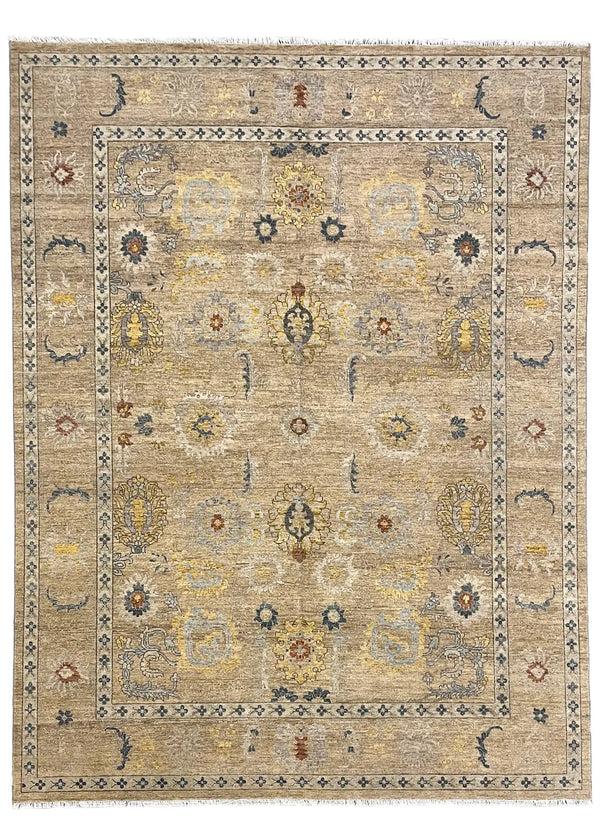9'1"x12'1" Sultanabad Hand Knotted