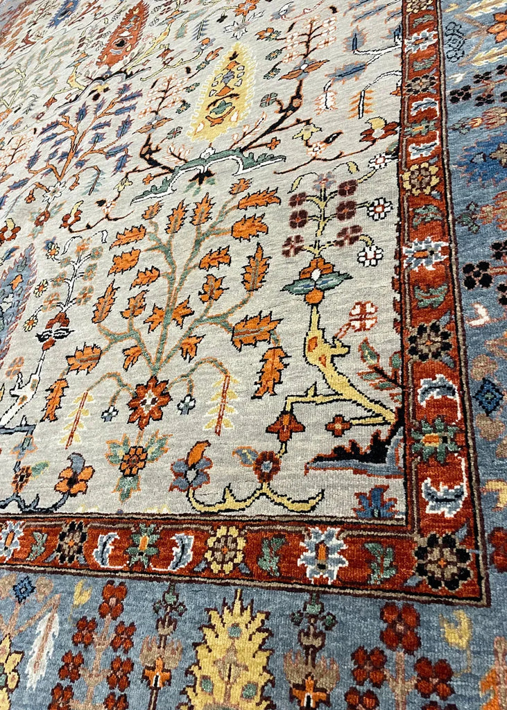 9'1"x12'3" Mashad Tree of Life Hand Knotted