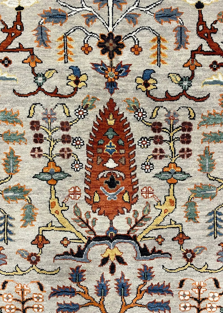 9'1"x12'3" Mashad Tree of Life Hand Knotted
