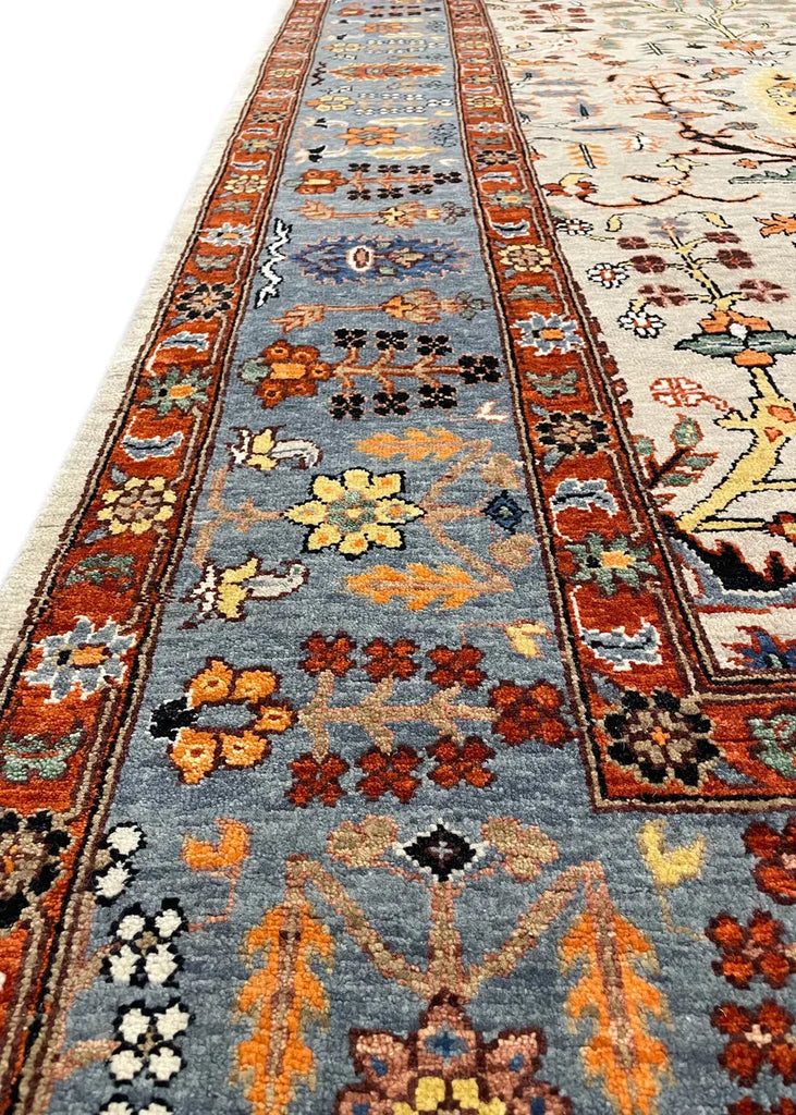 9'1"x12'3" Mashad Tree of Life Hand Knotted