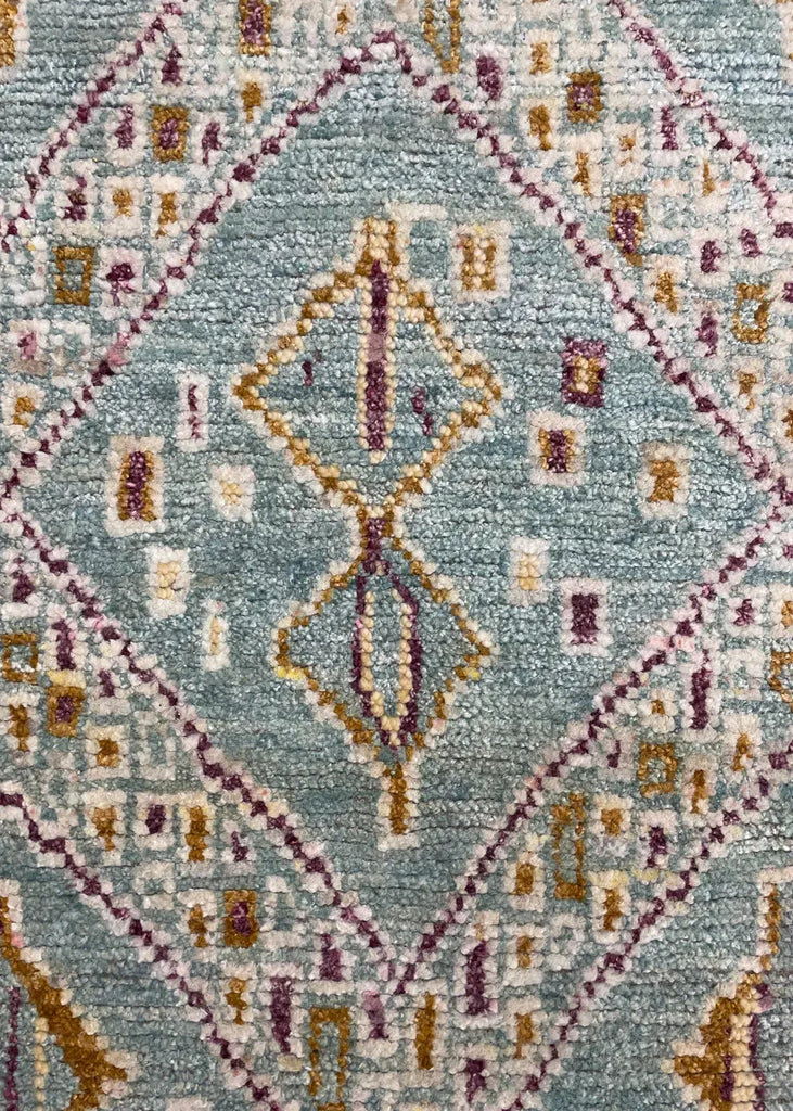 9'1"x12'6" Moroccan (s) Hand Knotted