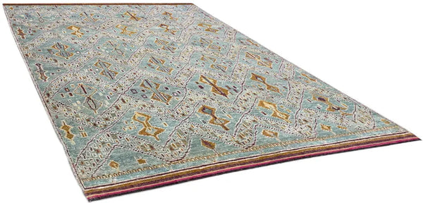 9'1"x12'6" Moroccan (s) Hand Knotted