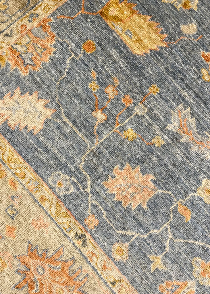 9'2"x11'7" Oushak Hand Knotted