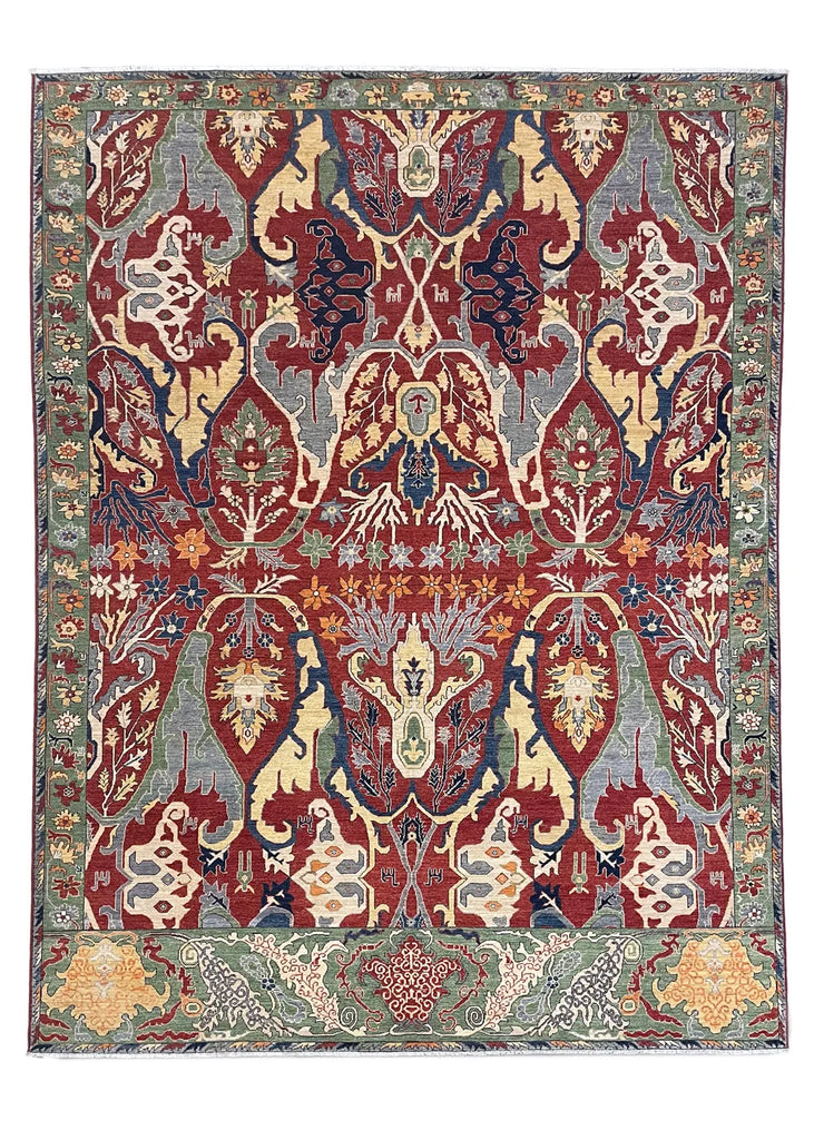 9'2"x12'1" Garus Hand Knotted