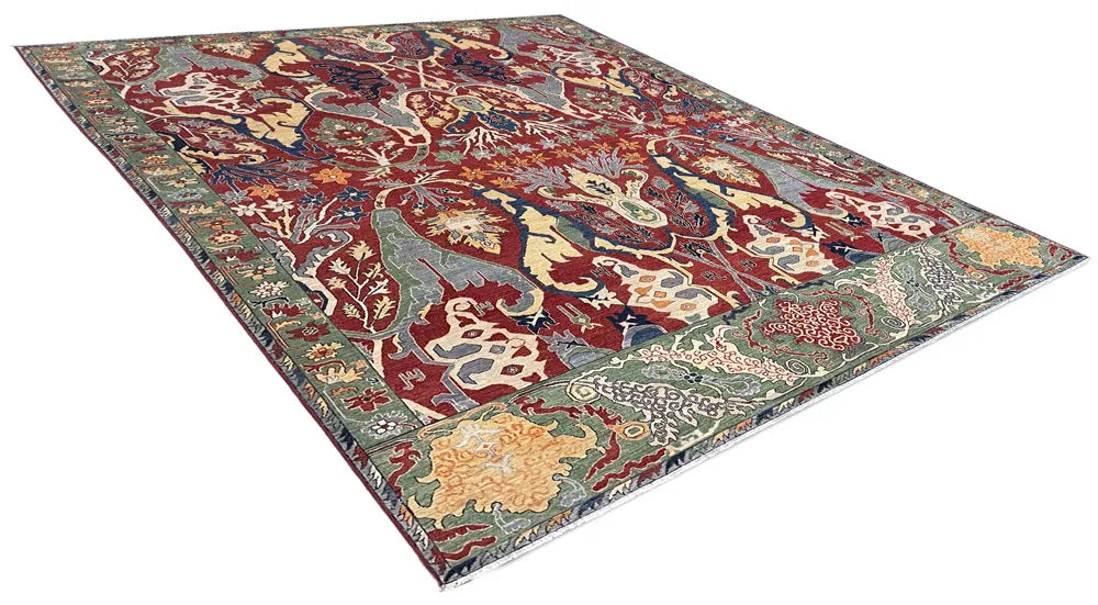9'2"x12'1" Garus Hand Knotted