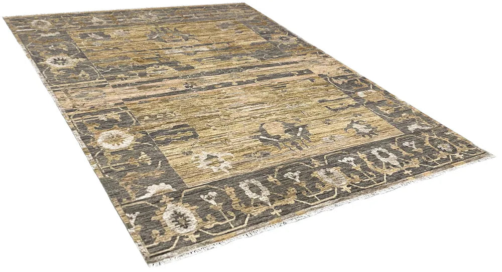 9'2"x12'1" Modern Oushak Hand Knotted