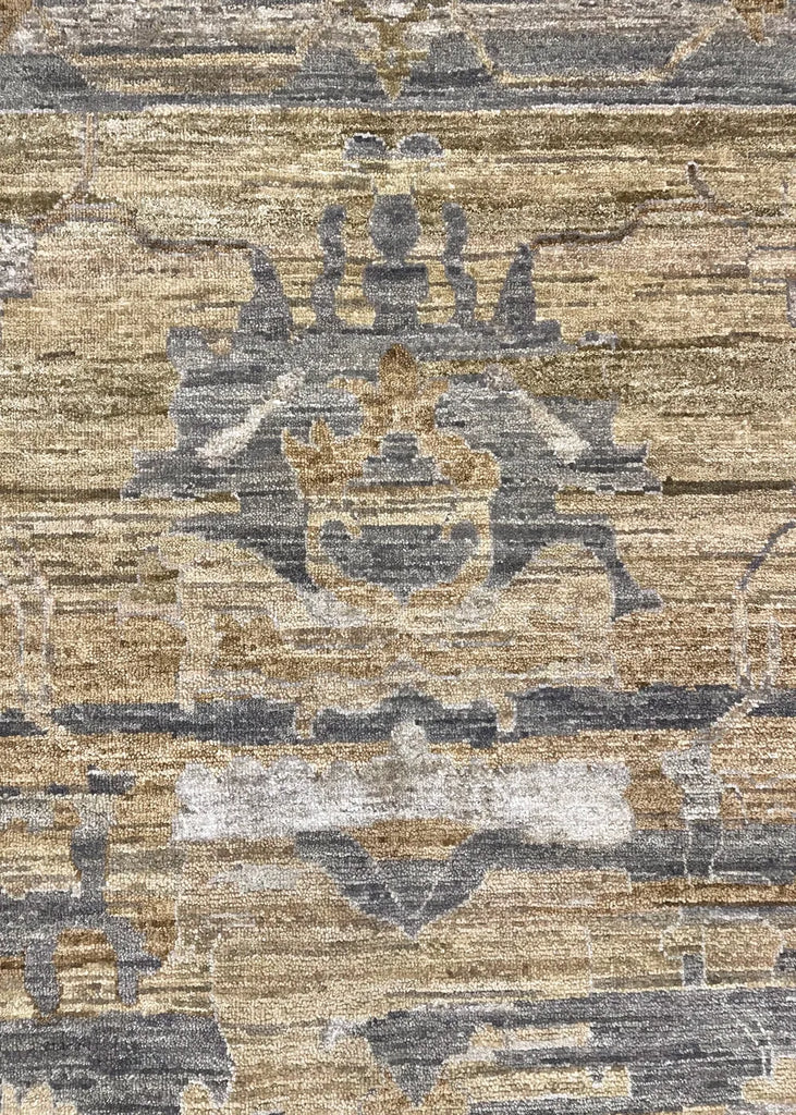 9'2"x12'1" Modern Oushak Hand Knotted