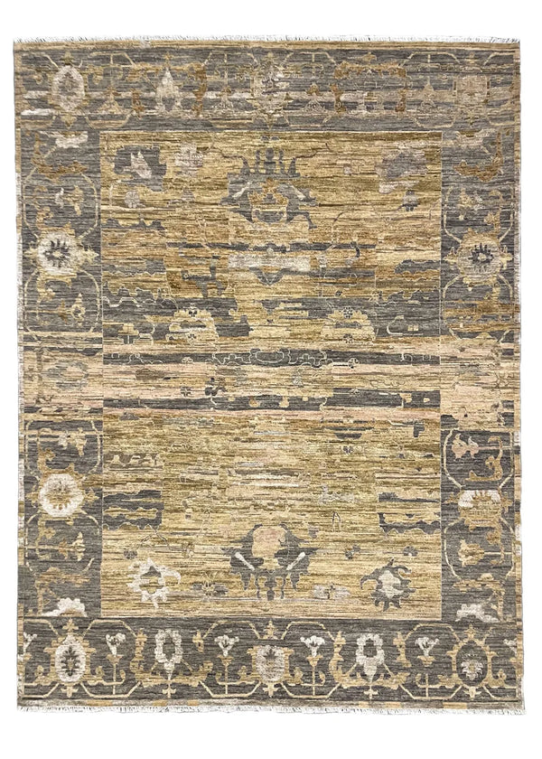 9'2"x12'1" Modern Oushak Hand Knotted
