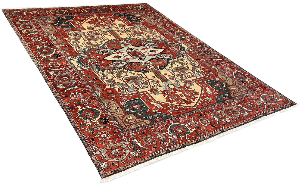 9'2"x12'1" Serapi Hand Knotted