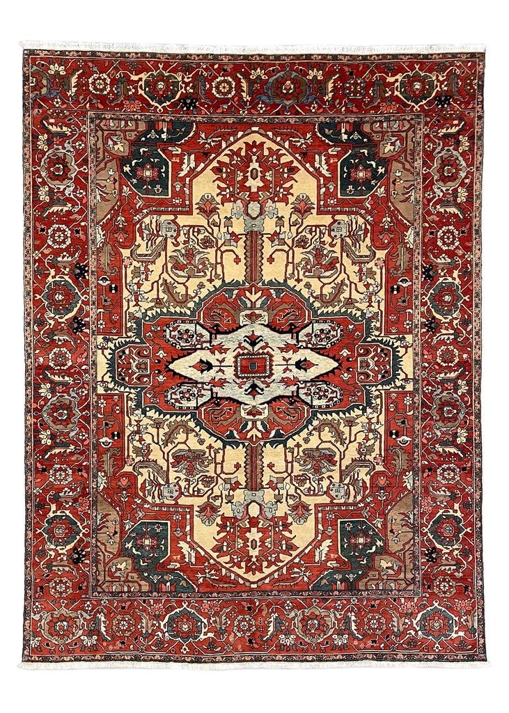 9'2"x12'1" Serapi Hand Knotted