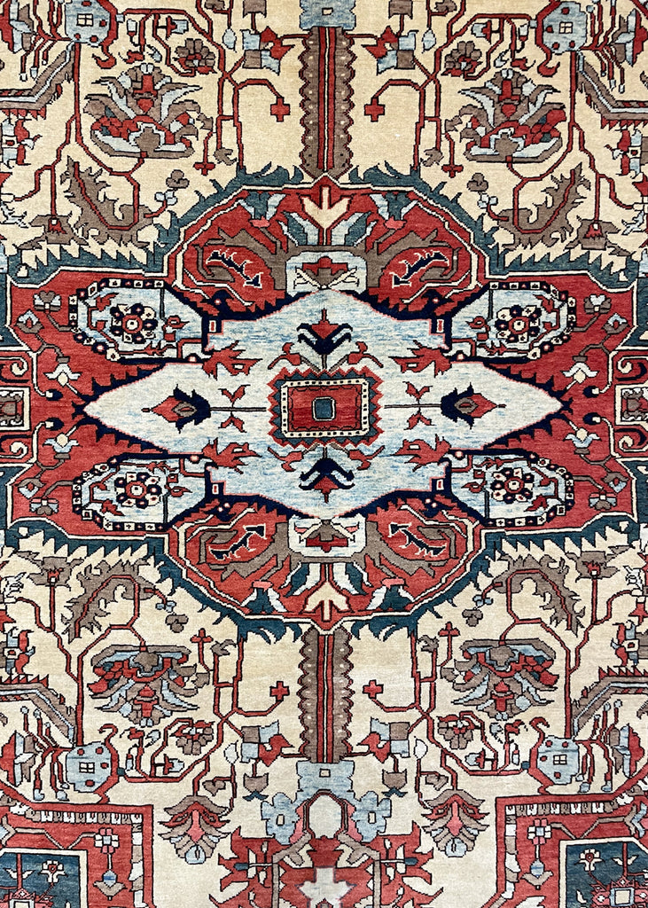 9'2"x12'1" Serapi Hand Knotted