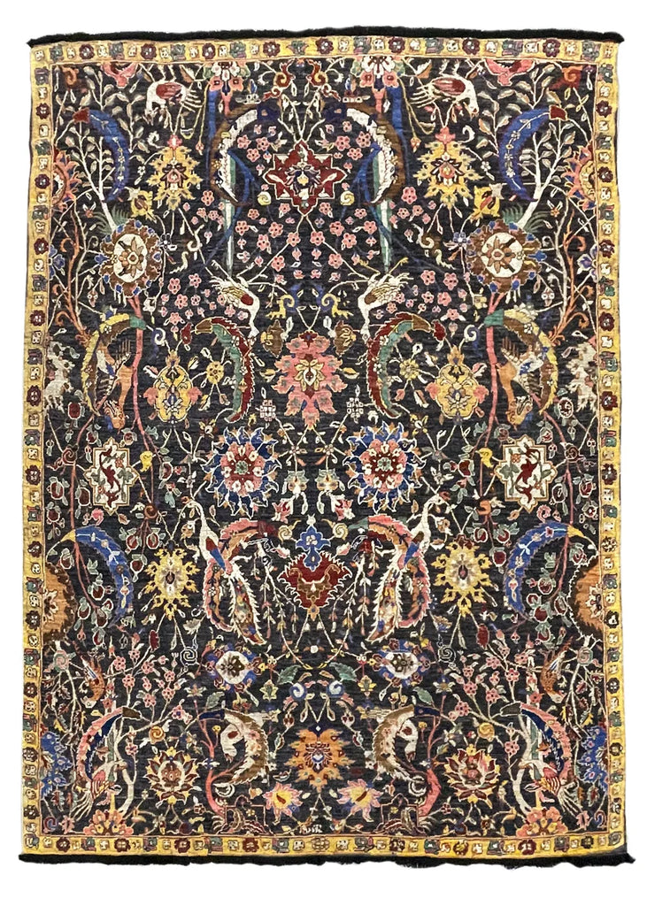 9'2"x12' Burano Kerman Sickle Leaf Safavid Rugs