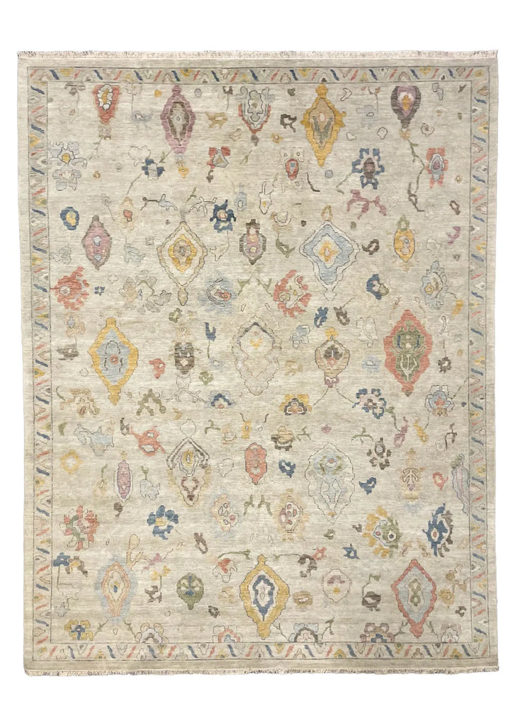9'2"x12' Izmir Oushak Hand Knotted
