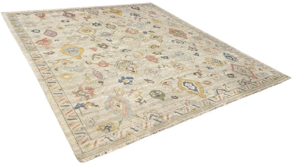 9'2"x12' Izmir Oushak Hand Knotted
