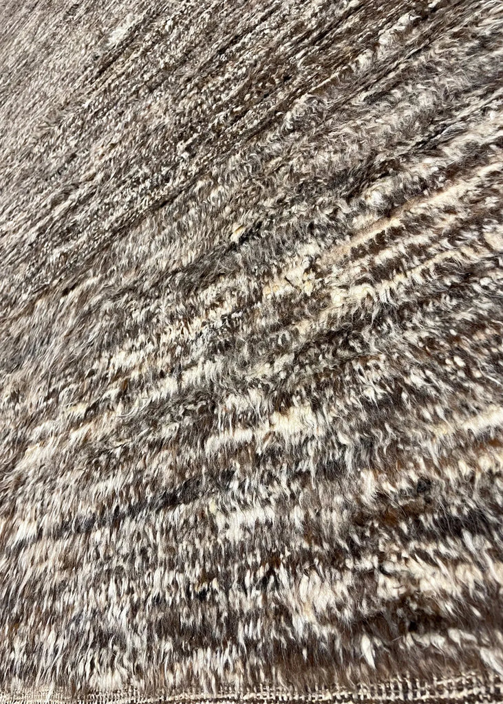 9'2"x13' Natural Shag hand hooked