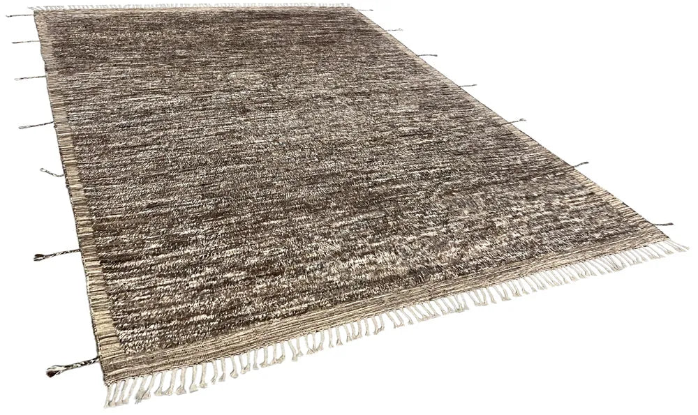 9'2"x13' Natural Shag hand hooked