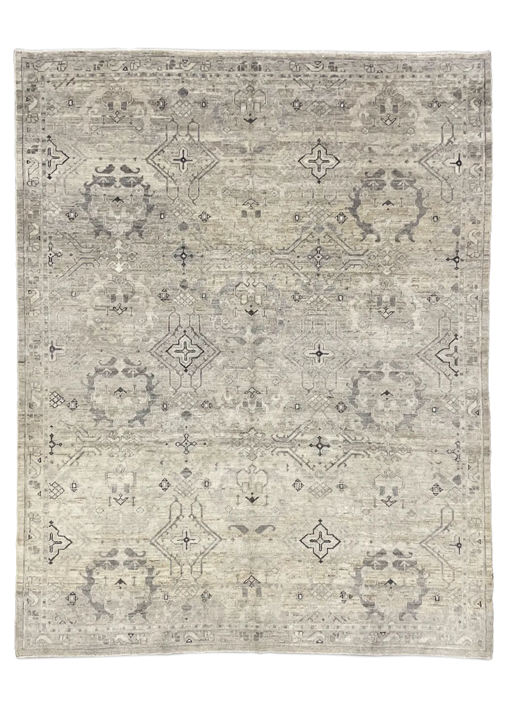 9'3"x11'10" Oushak Hand Knotted