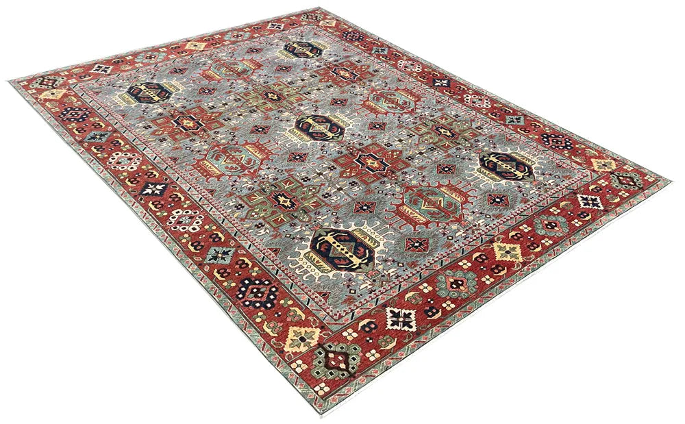 9'3"x12'1" Karaja Hand Knotted