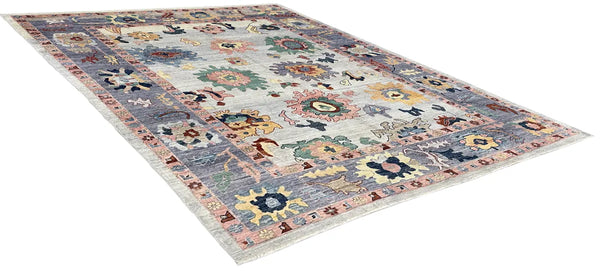 9'3"x12' Oushak Hand Knotted