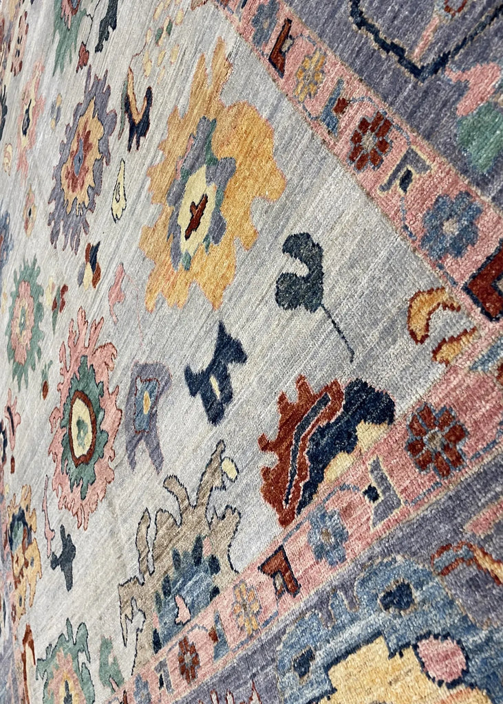 9'3"x12' Oushak Hand Knotted