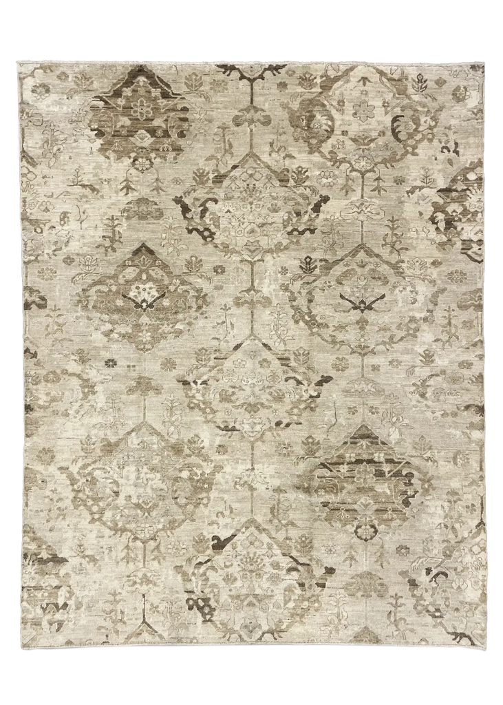 9'4"x11'9" Oushak Hand Knotted