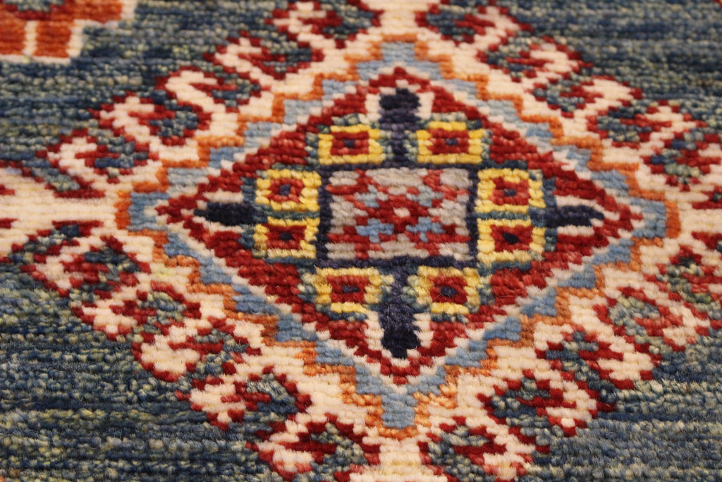 9'4"x12'7" Noor Kazak Hand Knotted