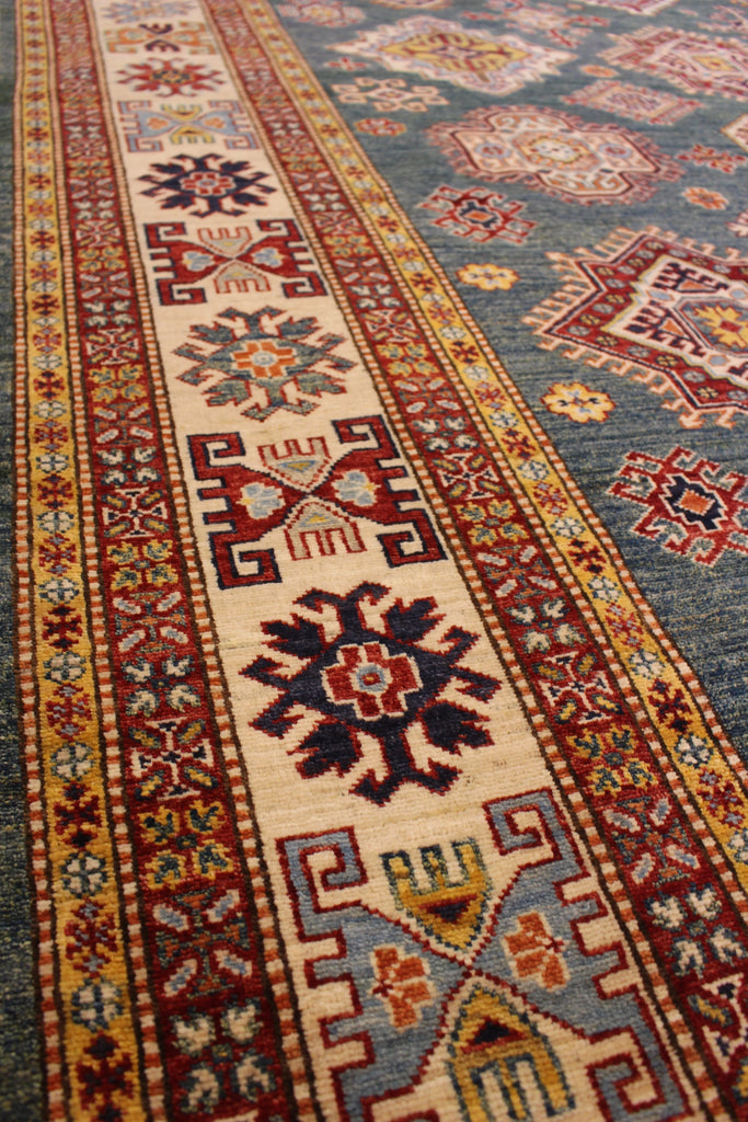 9'4"x12'7" Noor Kazak Hand Knotted